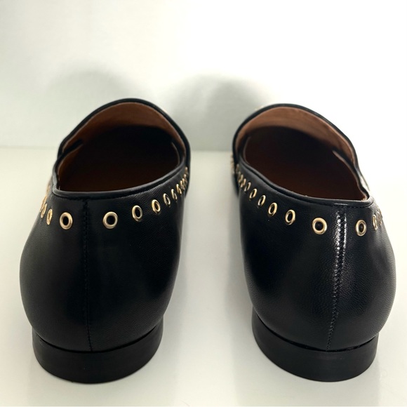 NWOT Black Leather Studded Women’s Loafers - Picture 7 of 8